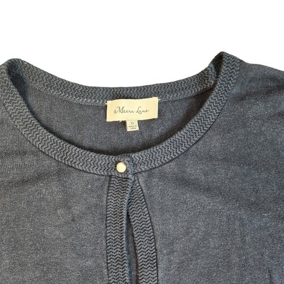 Meera Lane Navy Open Front Cardigan Elbow Sleeves 3X - Picture 7 of 10